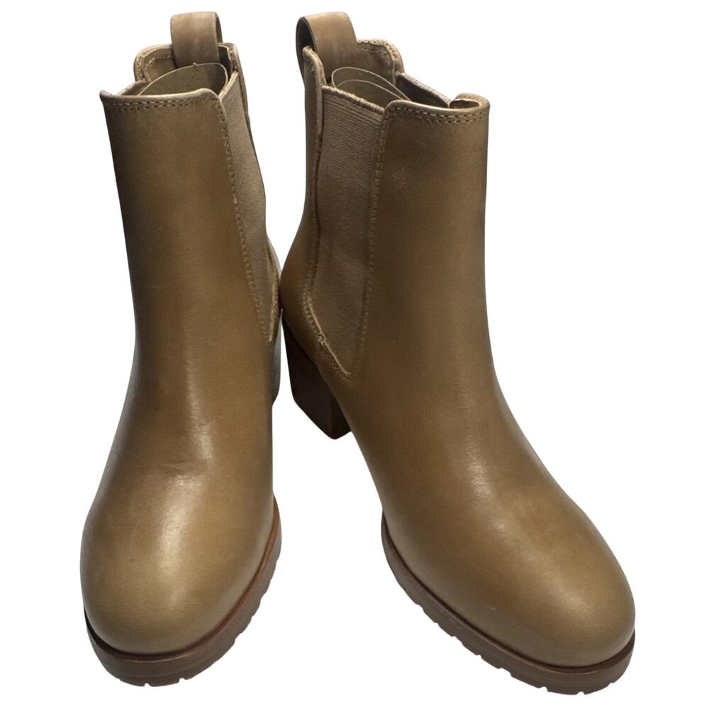 Nisolo Ana Go-To Chelsea Boot Almond Leather Womens Size 5 New in Box